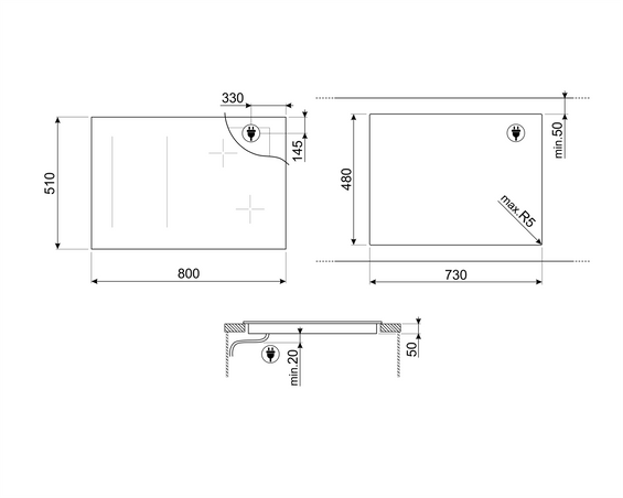 Płyta indukcyjna Smeg SIM3844MB