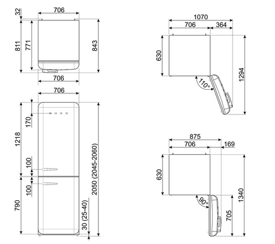 Lodówka wolnostojąca FAB Smeg FAB38RRD6