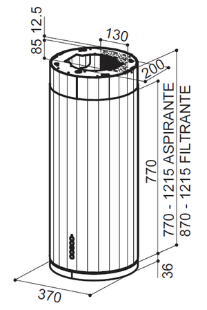 Okap wyspowy Faber CORINTHIA ISOLA DG 110.0456.220