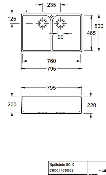 Zlew Villeroy & Boch dwukomorowy FARMHOUSE 80X 6380 01 RW STONE WHITE (matowy) PROMO