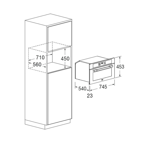 Piekarnik Fulgor Milano FUTCMO 7510 TEM MBK z mikrofalą