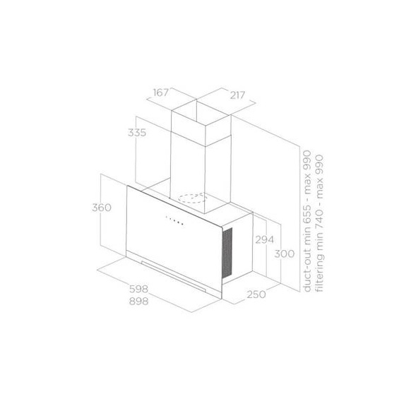 Okap Elica APLOMB WH/A/90 biały PRF0166941 wyciąg