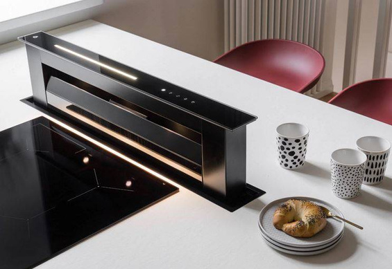 Okap blatowy Ciarko Moondraft Czarny Mat/Czarne szkło 60cm wyciąg