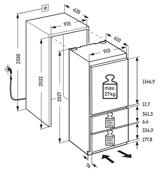 Chłodziarko-zamrażarka Liebherr ECBNe 8870 BioFresh NoFrost drzwi prawe