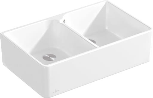 Zlew Villeroy & Boch dwukomorowy FARMHOUSE 80X 6380 01 R1 WEISS ALPIN (błyszczący)