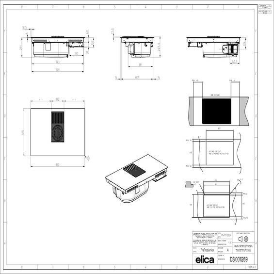 Płyta z okapem Elica NIKOLATESLA LIBRA EVO BL/A/83 PRF0196340 czarny