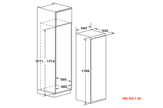 Chłodziarka do zabudowy Fulgor Milano FBR 300 F ED