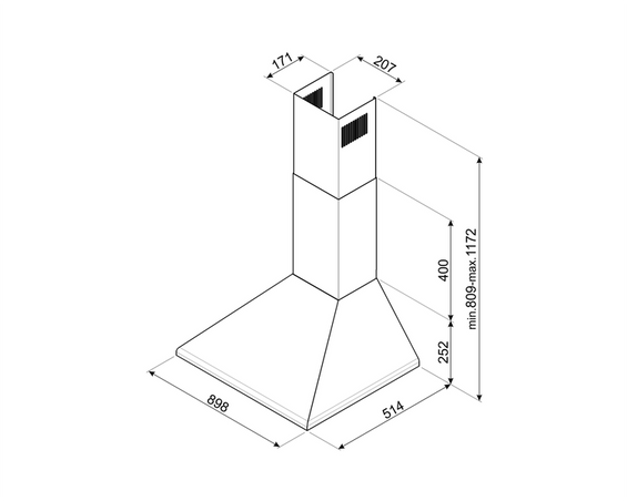 Okap przyścienny Smeg KSED95NEE
