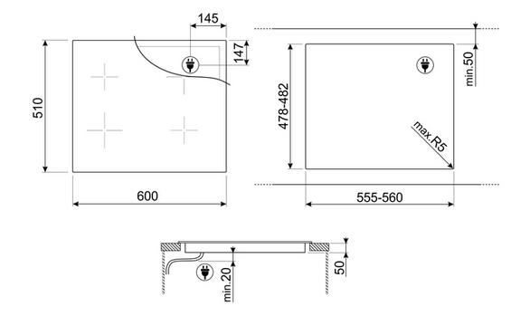 Płyta indukcyjna Smeg SI5643D1