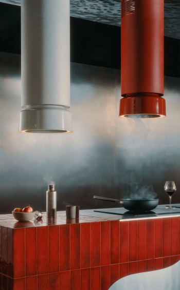 Okap wyspowy Ciarko Design FLUO Ecru/Ecru Gloss pochłaniacz