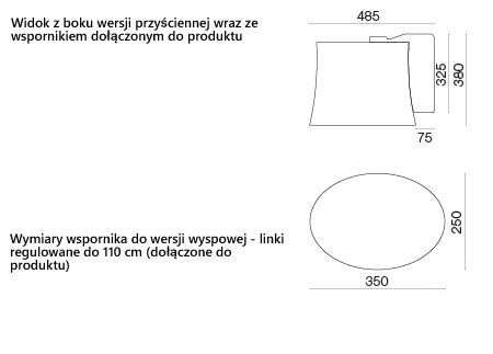 Okap Falmec Zephiro E.ion Isola 67 biały 450 m³/h wyspowy