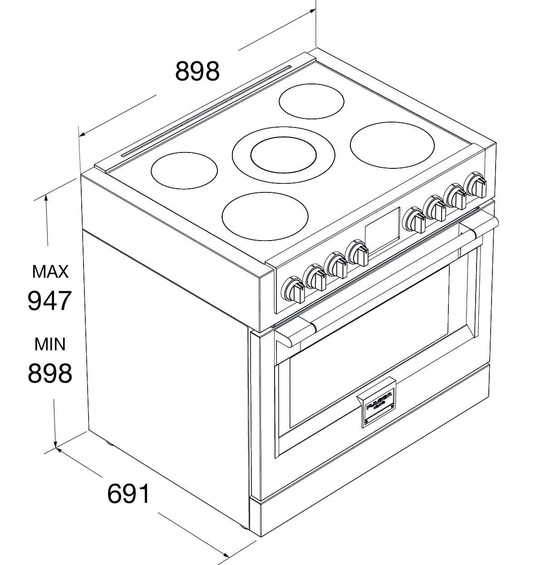 Kuchnia Fulgor Milano Sofia FSRC 9005 P MI MK 2F MBK 90 cm
