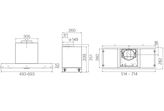 Okap Elica Hidden Advance Plus @ BLGL/A/72 PRF0184107A wyciąg