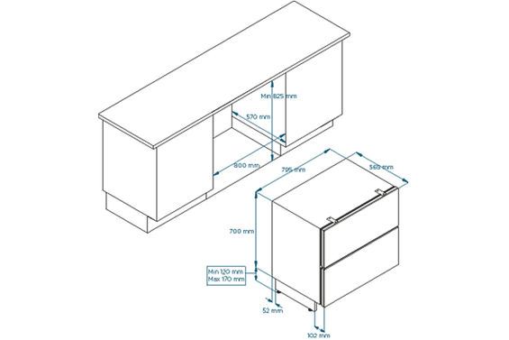 Chłodziarka szufladowa Norcool G3 80 cm N-60000006