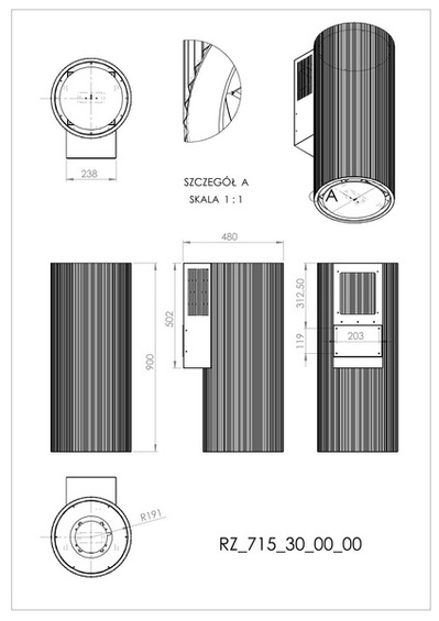 Okap przyścienny Ciarko Design MONOGRAM WHITE pochłaniacz