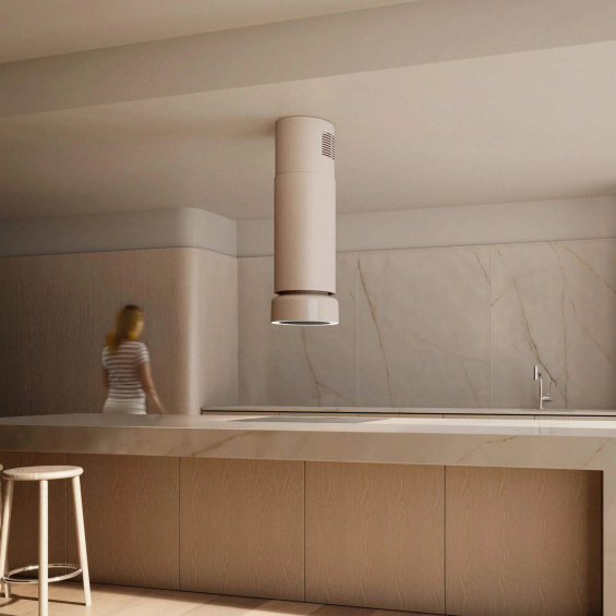 Okap wyspowy Ciarko Design FLUO Black/Black Gloss pochłaniacz