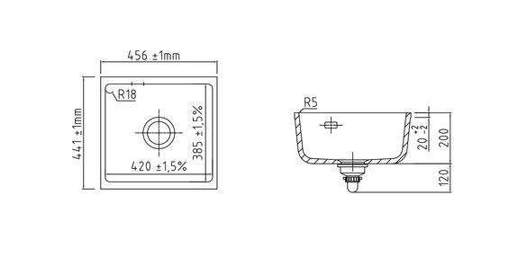 systemceram MERA 42 U zlewozmywak ceramiczny Gronland 12