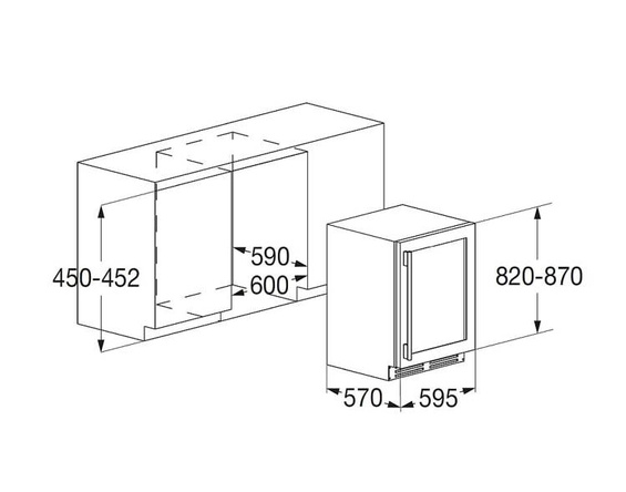 Winiarka podblatowa do zabudowy Fulgor Milano FWC 8200 U TC BKX