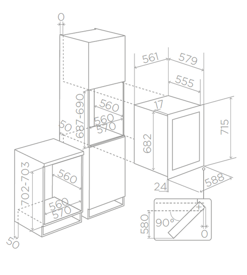 Winiarka do zabudowy Elica VERITAS BI36 BL PRF0191774 7 LAT GWARANCJI !!!