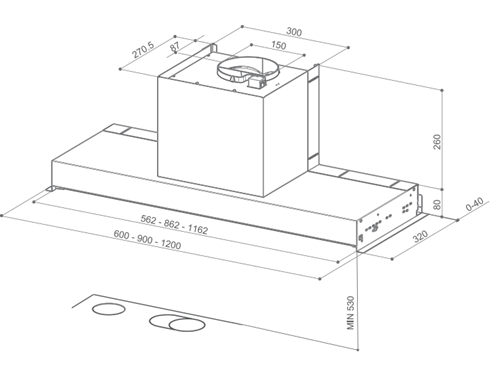 Okap Faber IN-NOVA SMART X120 305.0554.567