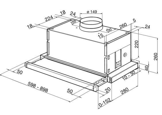 Okap do zabudowy Smeg KSET96E2