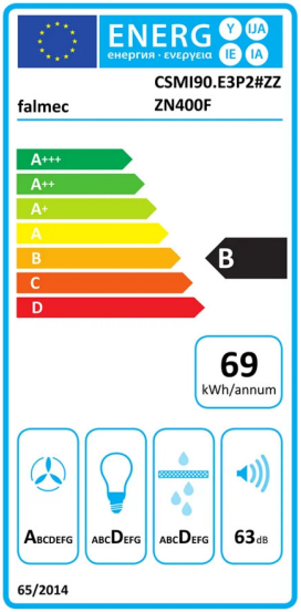 Okap sufitowy Falmec Stella Plus 90 czarny - korpus bez silnika, z pilotem
