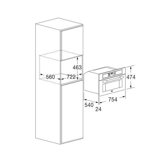 Piekarnik Fulgor Milano FUTSO 310 TEM MBK