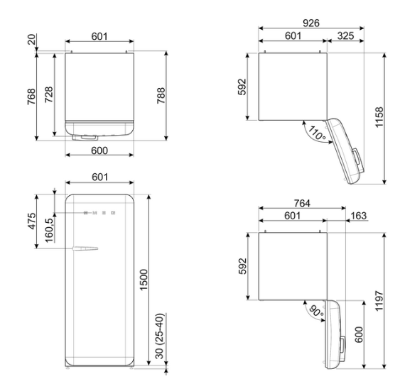 Chłodziarko - zamrażarka wolnostojąca Smeg FAB28RDEG6 50's Style