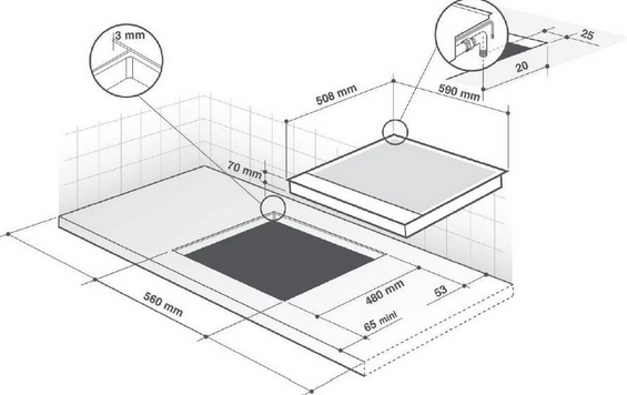 Płyta gazowa De Dietrich DPE4620XF 60 cm stal nierdzewna