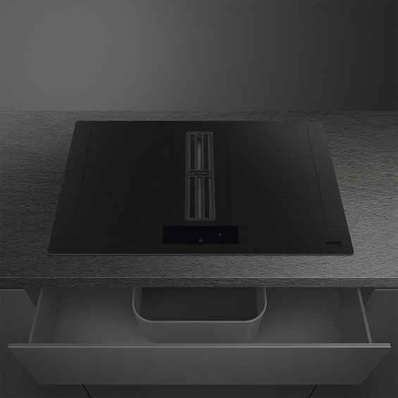 Płyta indukcyjna z zintegrowanym okapem Smeg HOBD382MB2