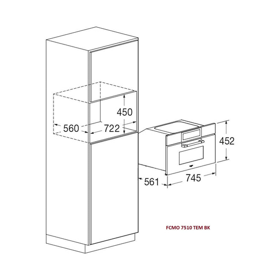 Piekarnik Fulgor Milano FCO 9615 TEM 2F BK
