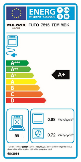 Piekarnik Fulgor Milano FUTO 7515 TEM MBK