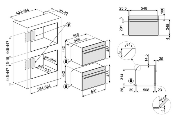 Piekarnik z funkcją pary i mikrofali Smeg SO4106WAPG Linea