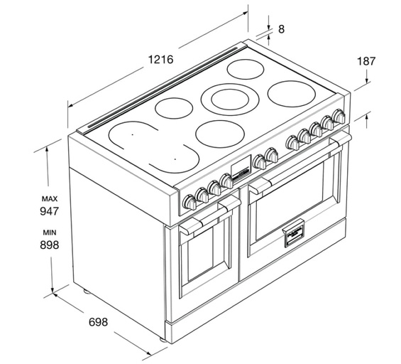 Kuchnia Fulgor Milano Sofia FSRC 4807 P MI MK 2F MBK 120 cm
