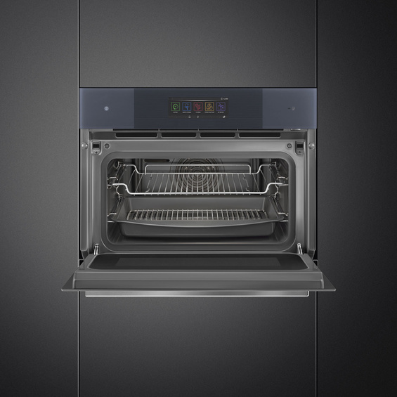Piekarnik z funkcją pary i mikrofali Smeg SO4106WAPG Linea