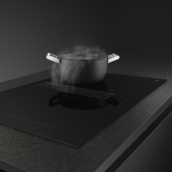 Płyta indukcyjna z zintegrowanym okapem Smeg HOBD482D2