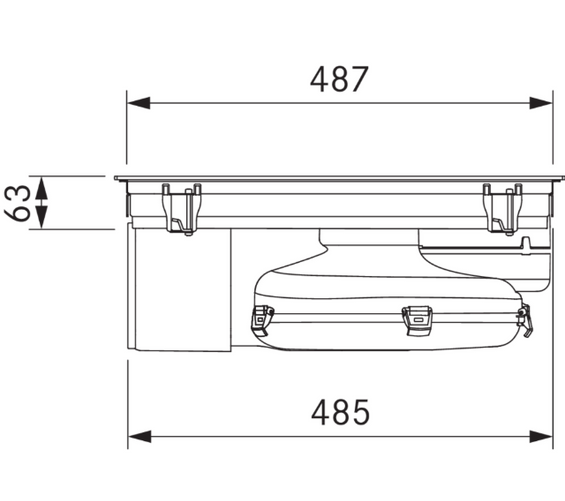BORA X Pure matowa płyta indukcyjna z wyciągiem - powietrze w obwodzie zamkniętym PUXU2R