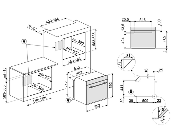 Piekarnik z funkcją mikrofali Smeg SO6104M2PB3 Galileo SpeedwaveXL