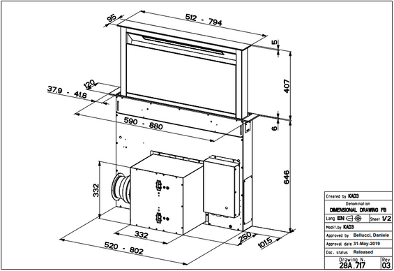 Okap Faber FABULA PLUS BK 90 340.0492.566