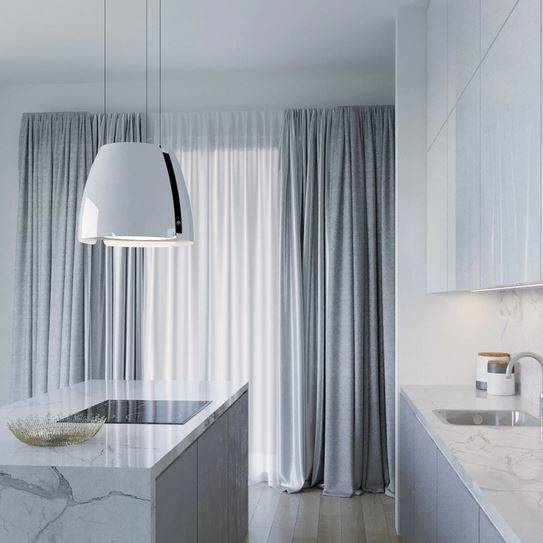 Okap wyspowy Ciarko Design MISS W BLACK MAT pochłaniacz