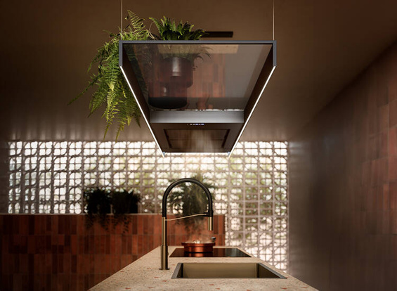 Okap Falmec Light Isola 180 czarny 500 m³/h wyspowy