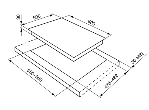 Płyta Smeg SPR864BGH