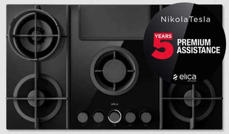 Płyta z okapem Elica NIKOLATESLA FLAME EVO BL/A/88 PRF0196341 czarny