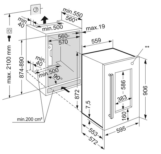 Winiarka Liebherr EWTdf 1653 Vinidor