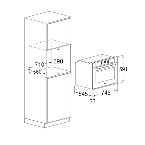 Piekarnik Fulgor Milano FUTO 7515 TEM MBK