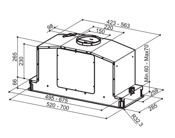 Okap Faber IN-LIGHT EV8+ X 52 110.0456.213