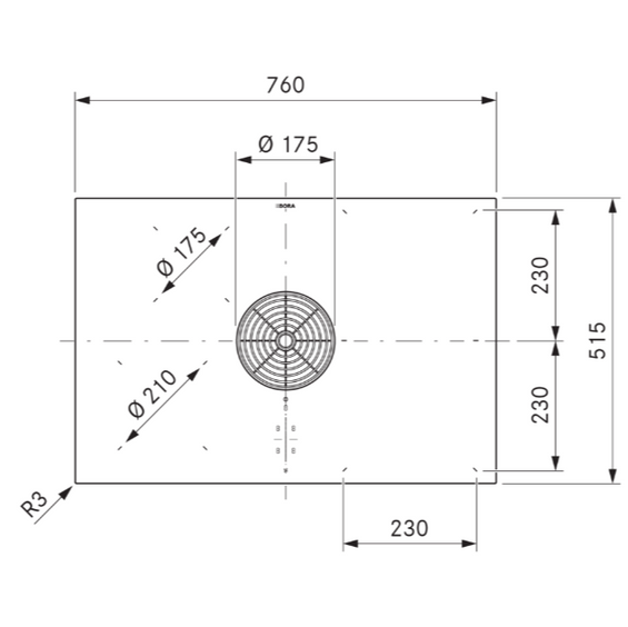 BORA M Pure płyta indukcyjna ze zintegrowanym wyciągiem oparów - powietrze odprowadzane PURMA2