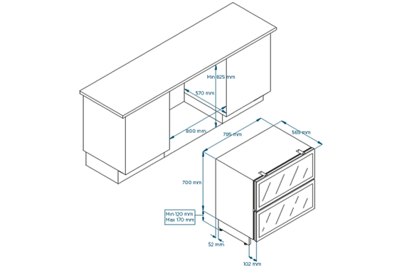 Winiarka szufladowa Norcool G3 80 cm N-60000007