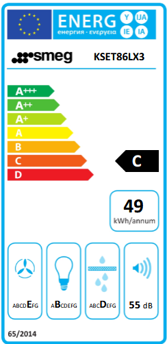 Okap do zabudowy Smeg KSET86LX3
