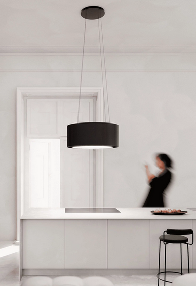 Okap wyspowy Ciarko Design MONO LIGHT Black 80 cm